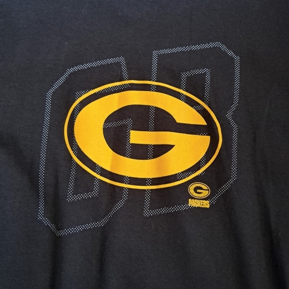 NFL Team apparel GREEN BAY PACKERS long sleeve tshirt lightweight mens MED BLACK - Picture 4 of 4